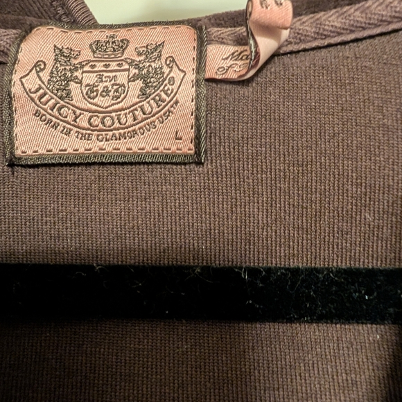 Juicy Couture Brown Velour Tracksuit Set – Hoodie L / Pants M - Picture 8 of 8